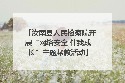 汝南县人民检察院开展“网络安全 伴我成长”主题帮教活动