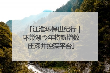江淮环保世纪行｜环巢湖今年将新增数座深井控藻平台