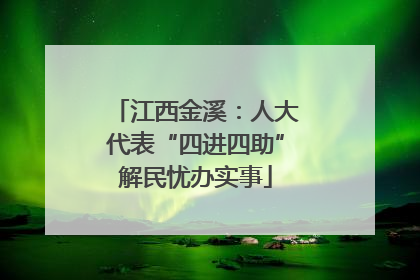 江西金溪：人大代表“四进四助”解民忧办实事