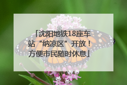 沈阳地铁18座车站“纳凉区”开放！方便市民随时休息