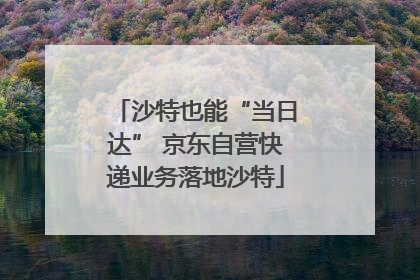 沙特也能“当日达” 京东自营快递业务落地沙特