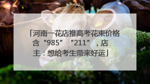 河南一花店推高考花束价格含“985”“211”，店主：想给考生带来好运