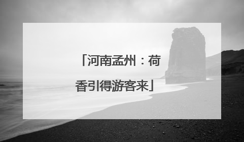 河南孟州：荷香引得游客来