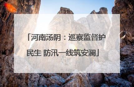 河南汤阴：巡察监督护民生 防汛一线筑安澜