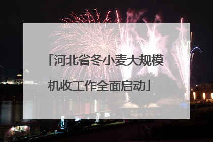 河北省冬小麦大规模机收工作全面启动