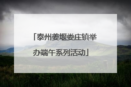 泰州姜堰娄庄镇举办端午系列活动