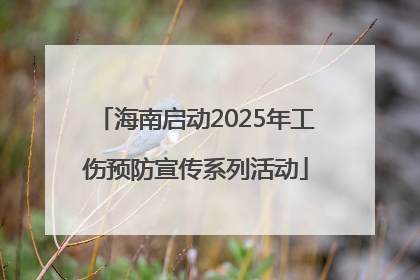 海南启动2025年工伤预防宣传系列活动