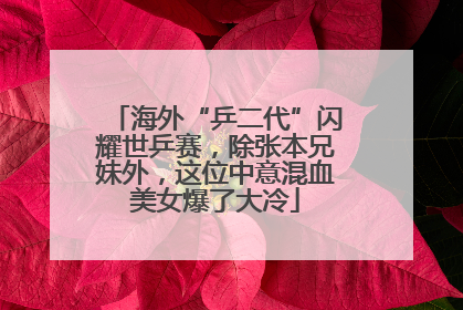 海外“乒二代”闪耀世乒赛，除张本兄妹外，这位中意混血美女爆了大冷