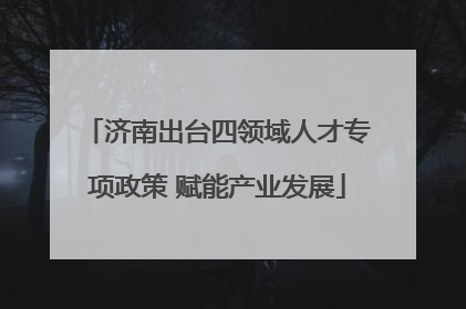 济南出台四领域人才专项政策 赋能产业发展