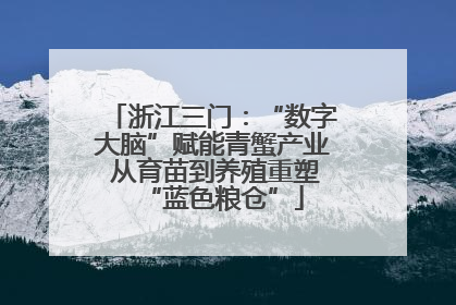 浙江三门：“数字大脑”赋能青蟹产业 从育苗到养殖重塑“蓝色粮仓”