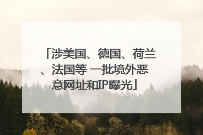 涉美国、德国、荷兰、法国等 一批境外恶意网址和IP曝光