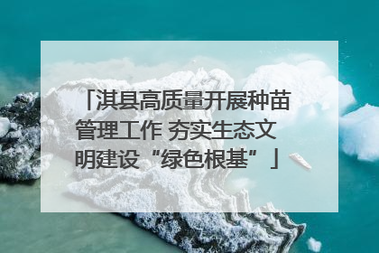 淇县高质量开展种苗管理工作 夯实生态文明建设“绿色根基”