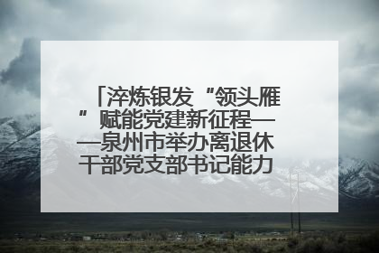 淬炼银发“领头雁”赋能党建新征程——泉州市举办离退休干部党支部书记能力建设专题培训