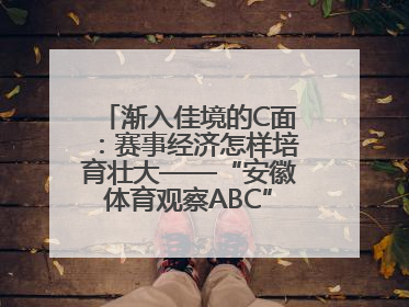 渐入佳境的C面：赛事经济怎样培育壮大——“安徽体育观察ABC”系列报道之三