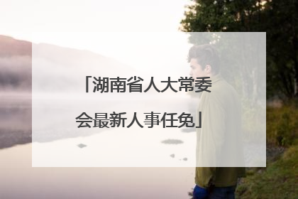 湖南省人大常委会最新人事任免