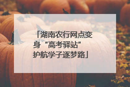 湖南农行网点变身“高考驿站” 护航学子逐梦路