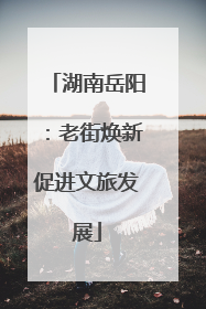湖南岳阳：老街焕新促进文旅发展