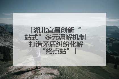 湖北宜昌创新“一站式”多元调解机制 打造矛盾纠纷化解“终点站”