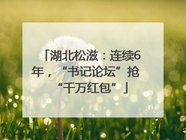 湖北松滋：连续6年，“书记论坛”抢“千万红包”