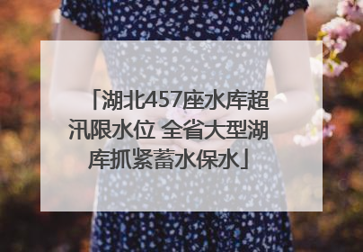 湖北457座水库超汛限水位 全省大型湖库抓紧蓄水保水