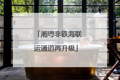 湘粤非铁海联运通道再升级