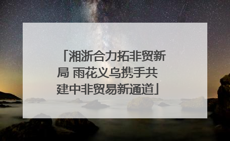 湘浙合力拓非贸新局 雨花义乌携手共建中非贸易新通道