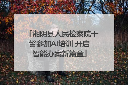 湘阴县人民检察院干警参加AI培训 开启智能办案新篇章