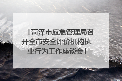 菏泽市应急管理局召开全市安全评价机构执业行为工作座谈会