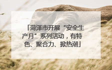 菏泽市开展“安全生产月”系列活动，有特色、聚合力、掀热潮