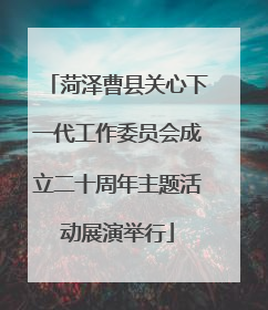 菏泽曹县关心下一代工作委员会成立二十周年主题活动展演举行