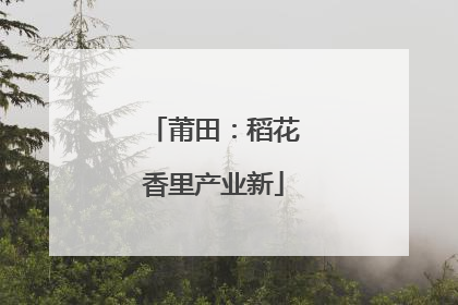 莆田：稻花香里产业新