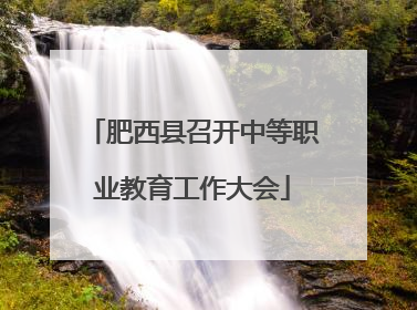 肥西县召开中等职业教育工作大会