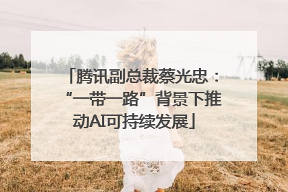 腾讯副总裁蔡光忠：“一带一路”背景下推动AI可持续发展