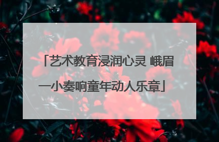 艺术教育浸润心灵 峨眉一小奏响童年动人乐章