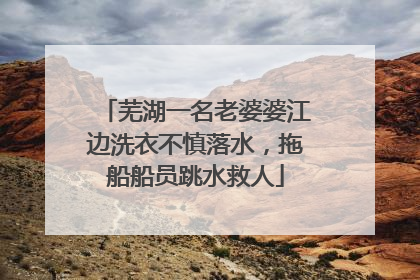 芜湖一名老婆婆江边洗衣不慎落水，拖船船员跳水救人