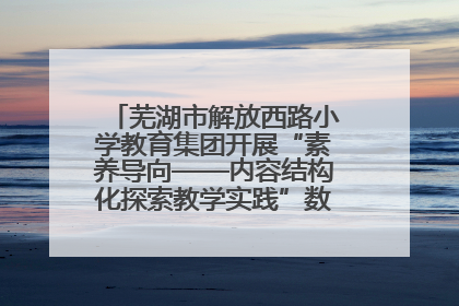 芜湖市解放西路小学教育集团开展“素养导向——内容结构化探索教学实践”数学专题研讨活动