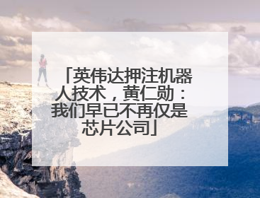 英伟达押注机器人技术，黄仁勋：我们早已不再仅是芯片公司