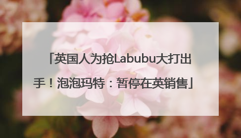 英国人为抢Labubu大打出手！泡泡玛特：暂停在英销售