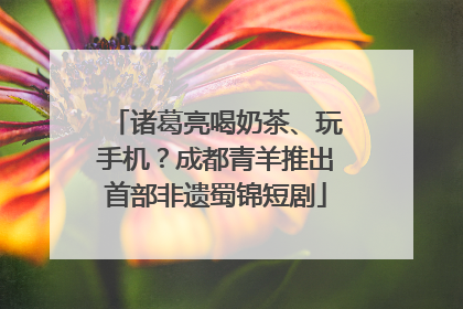 诸葛亮喝奶茶、玩手机？成都青羊推出首部非遗蜀锦短剧
