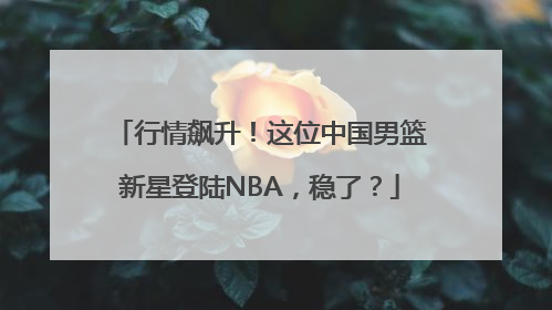 行情飙升！这位中国男篮新星登陆NBA，稳了？