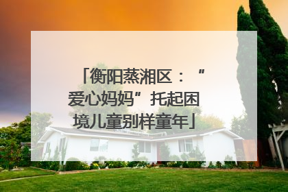 衡阳蒸湘区：“爱心妈妈”托起困境儿童别样童年