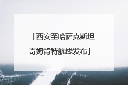 西安至哈萨克斯坦奇姆肯特航线发布