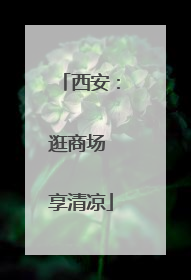 西安：逛商场 享清凉