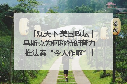 观天下·美国政坛｜马斯克为何称特朗普力推法案“令人作呕”