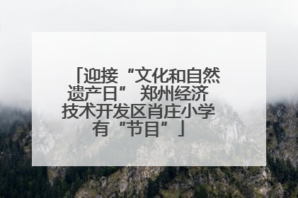 迎接“文化和自然遗产日” 郑州经济技术开发区肖庄小学有“节目”
