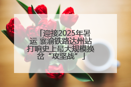 迎接2025年暑运 襄渝铁路达州站打响史上最大规模换岔“攻坚战”