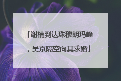 谢楠到达珠穆朗玛峰，吴京隔空向其求婚