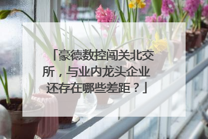 豪德数控闯关北交所，与业内龙头企业还存在哪些差距？
