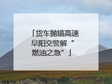 货车抛锚高速 阜阳交警解“燃油之急”