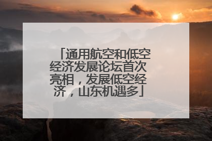 通用航空和低空经济发展论坛首次亮相，发展低空经济，山东机遇多